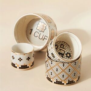 ANTHROPOLOGIE The Bistro Collection Ceramic Measuring Cups